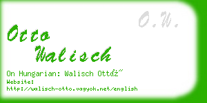 otto walisch business card